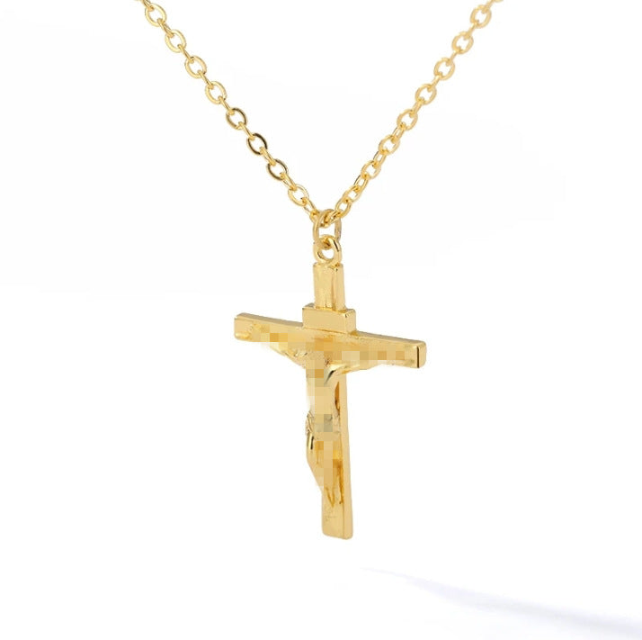 Wholesale Copper Micro-inlaid Zircon Fashion Snake Cross Necklace