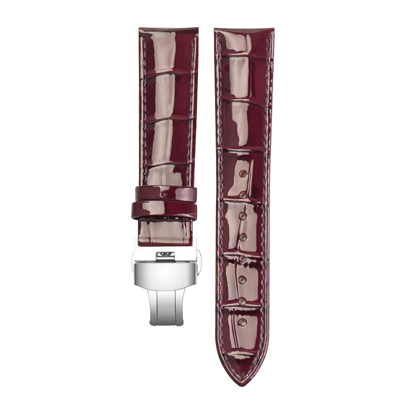 Wholesale Cowhide Lacquered and Glossy Watch Straps