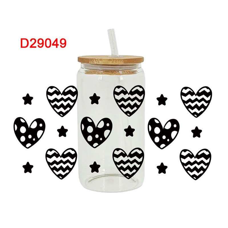 Wholesale Pink Love Valentine's Day 16oz Cup UV DTF Wraps