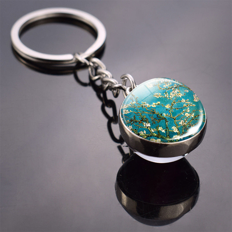 Wholesale Van Gogh Starry Sky Metal Keychains