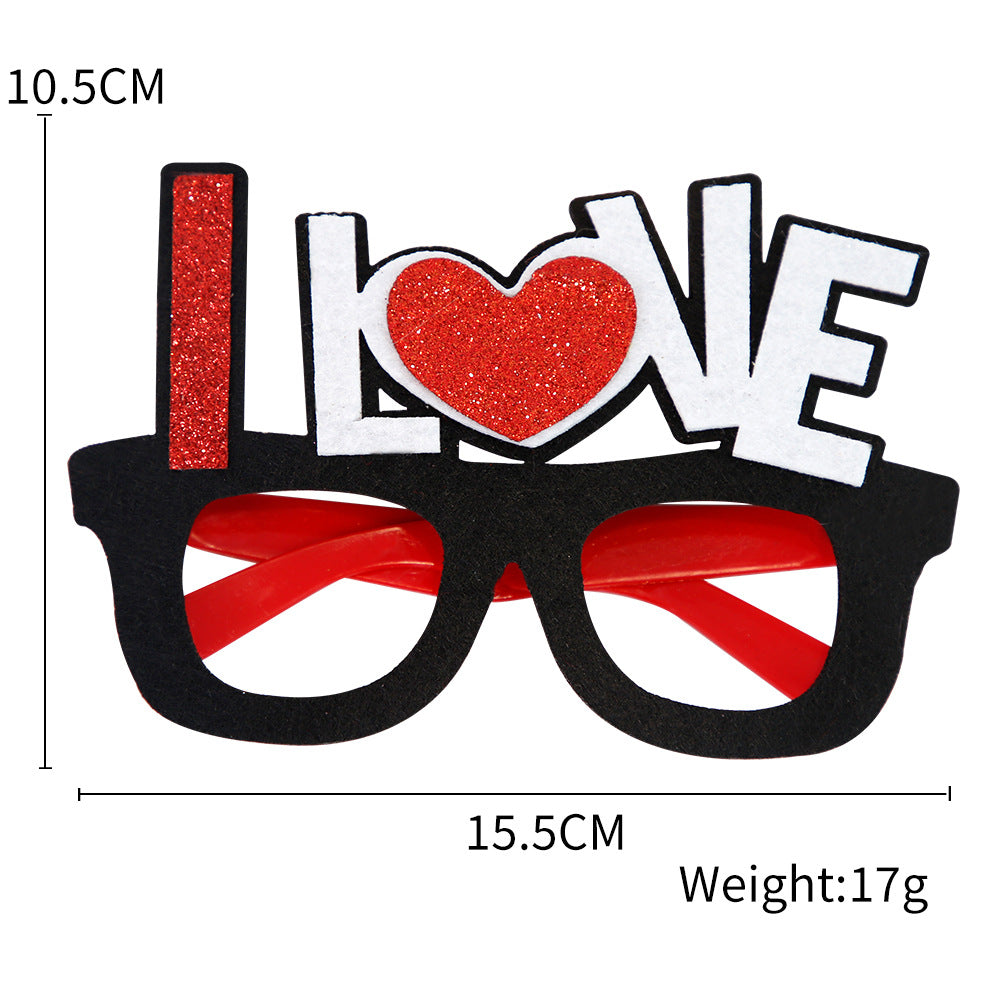 Wholesale Valentine's Day Glasses Party Party Decorations Love Love Party Glasses Photo Props