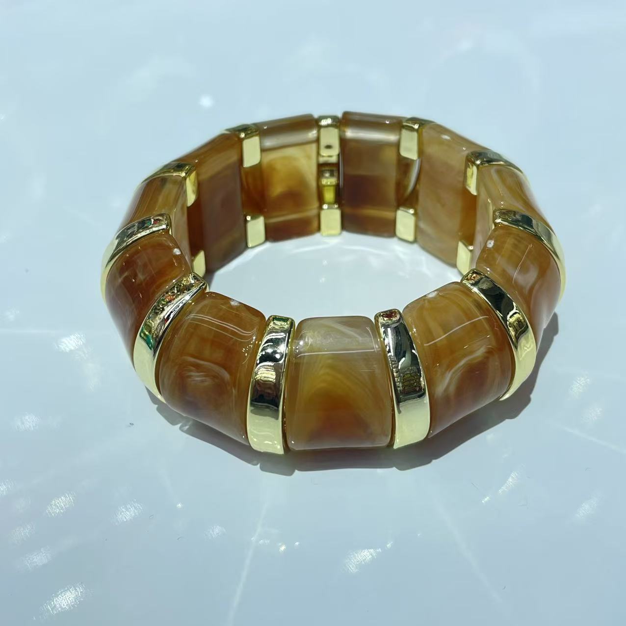 Wholesale New  Acrylic Stamping Rope Simple Maillard Bracelet