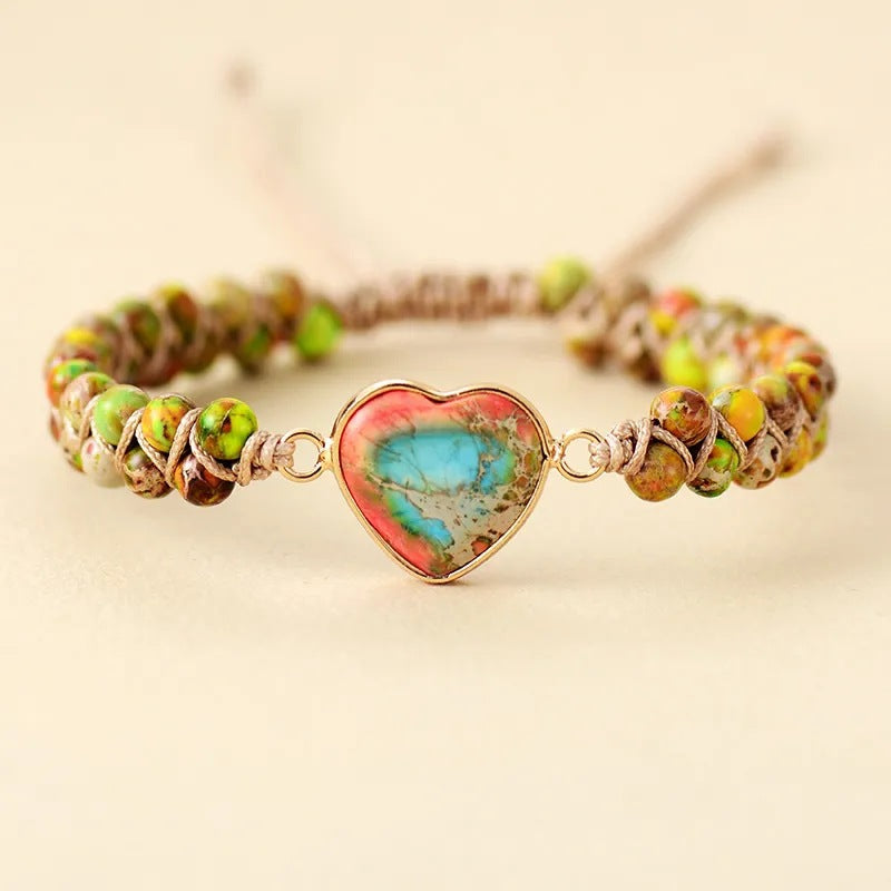 Wholesale Natural Emperor Stone Love Accessories Braided Bracelet