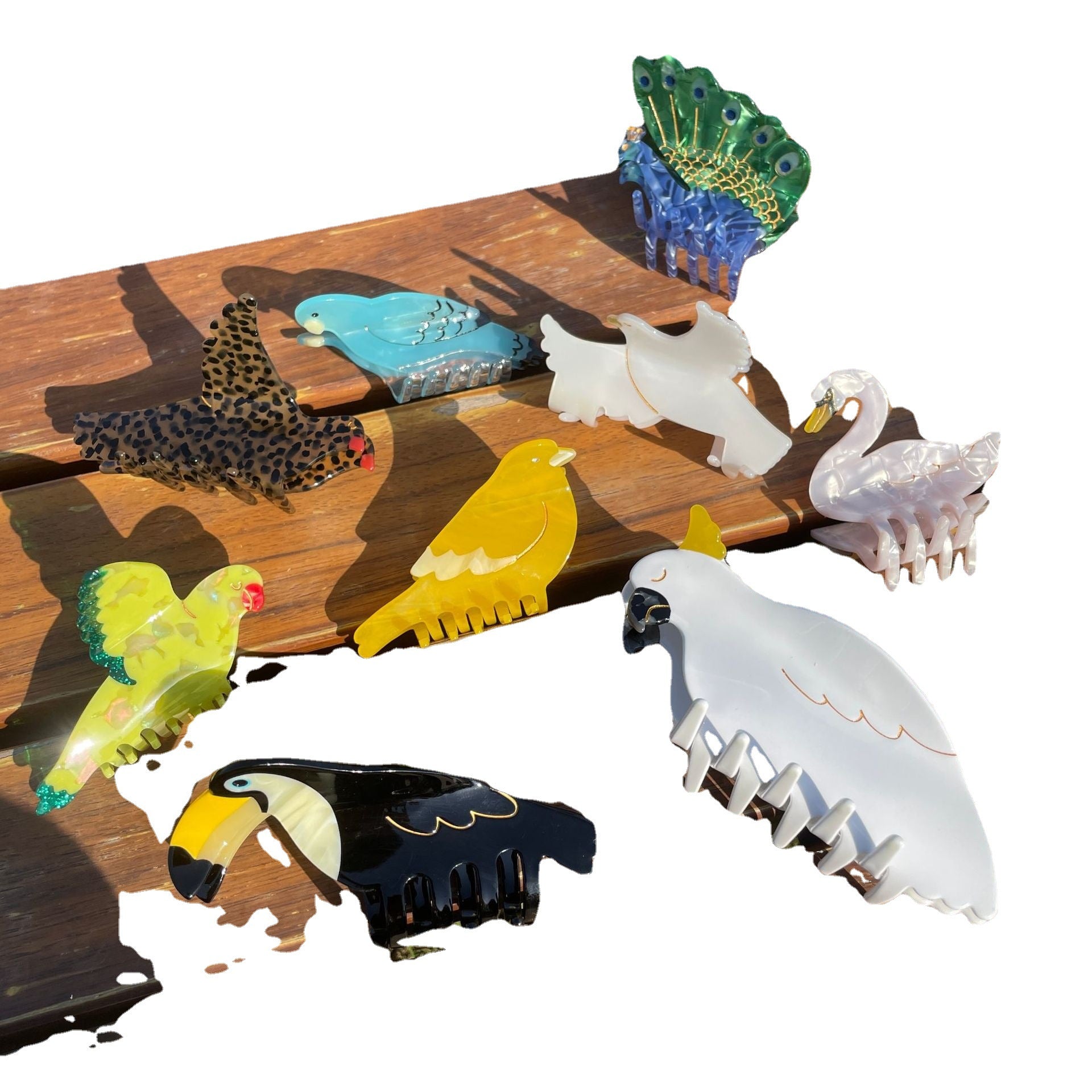 Wholesale Acetate Cartoon Bird Hair Clips