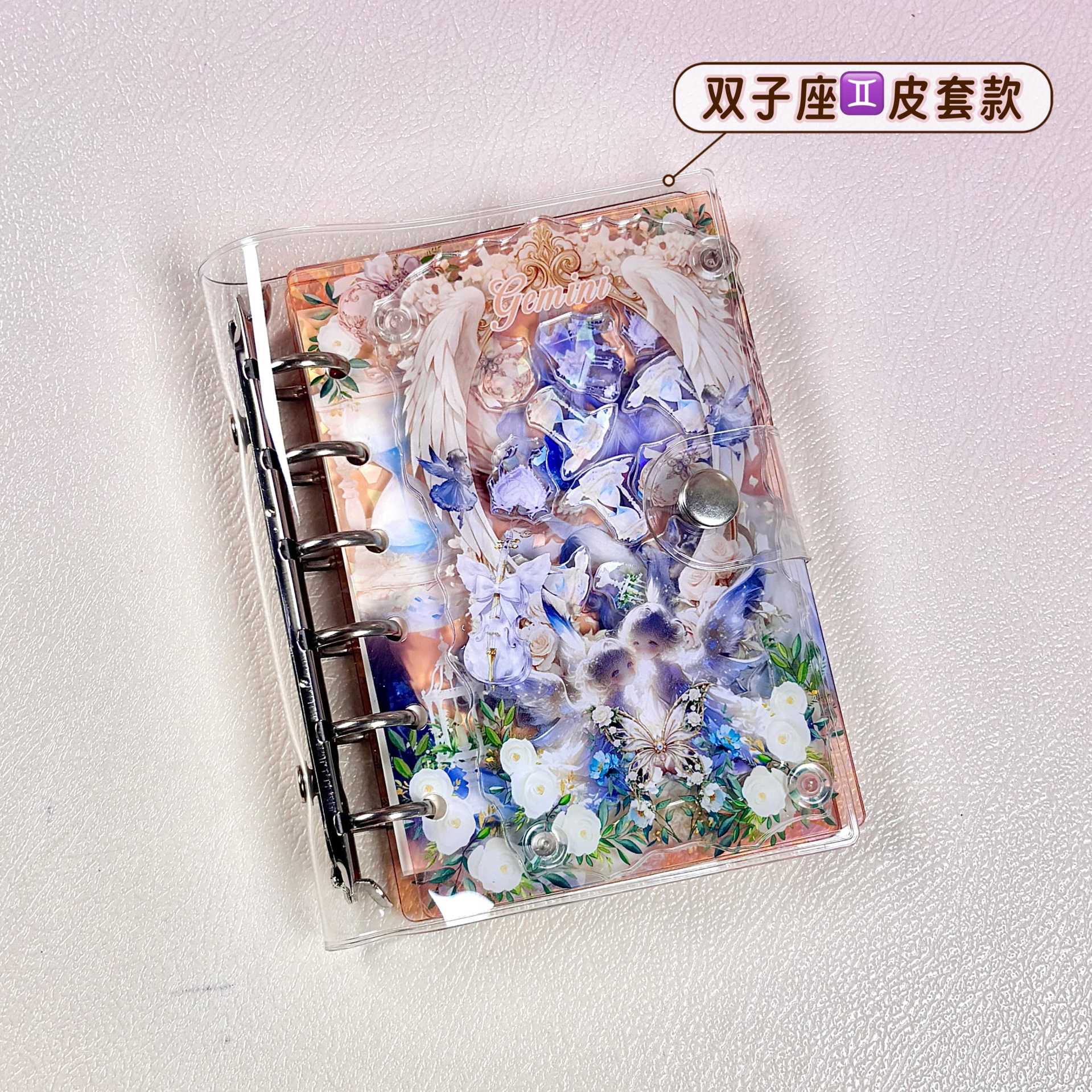 Wholesale Twelve Constellations Acrylic Shaker Book A7 Loose-leaf Notebook