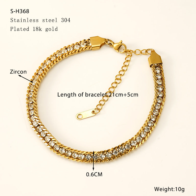 Wholesale Stainless Steel  Electroplated Color-Preserving Bracelet