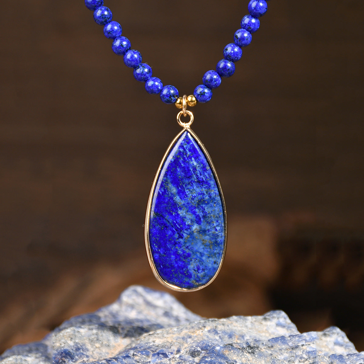 Wholesale  Natural Lapis Beaded Necklace