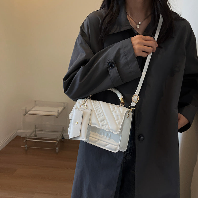 Wholesale Solid Color Embossed Shoulder Bag