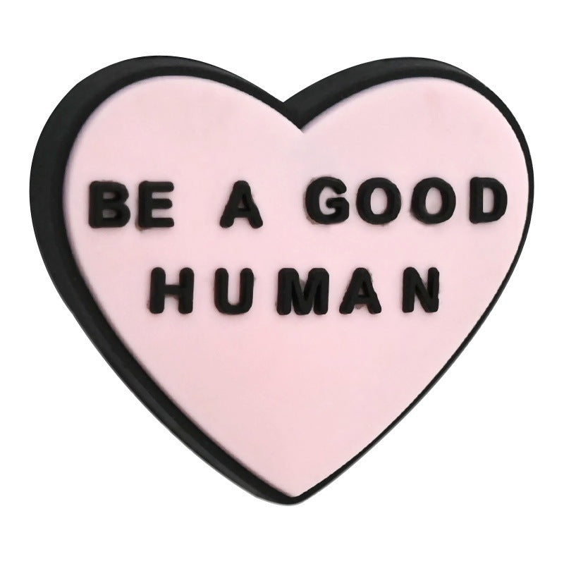 Wholesale Random 100pcs Colored phrase English through-hole Focal Beads