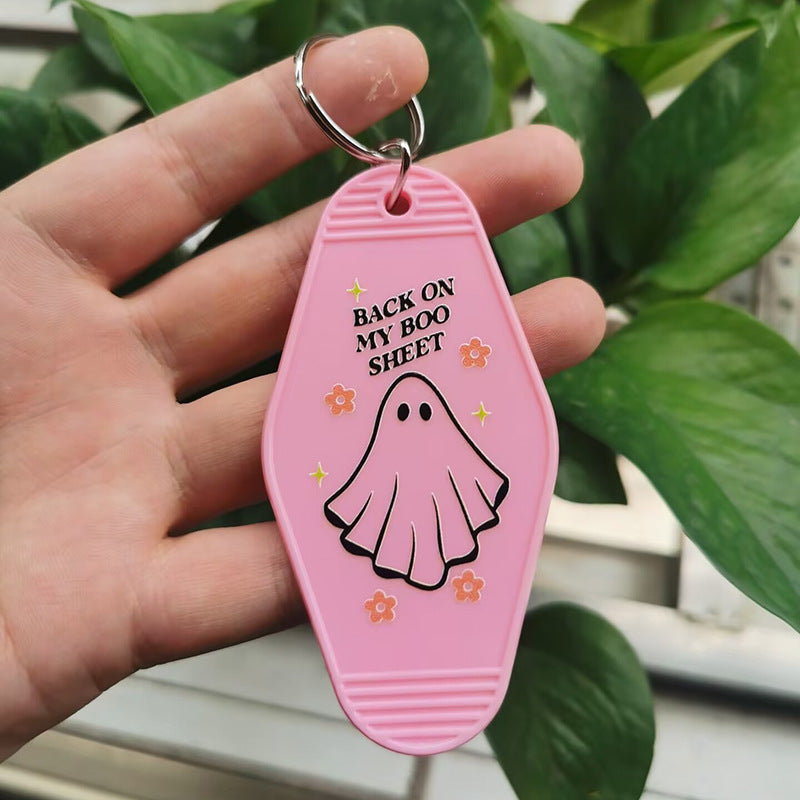 Wholesale Retro Hotel UV Printing Halloween Gift Keychain