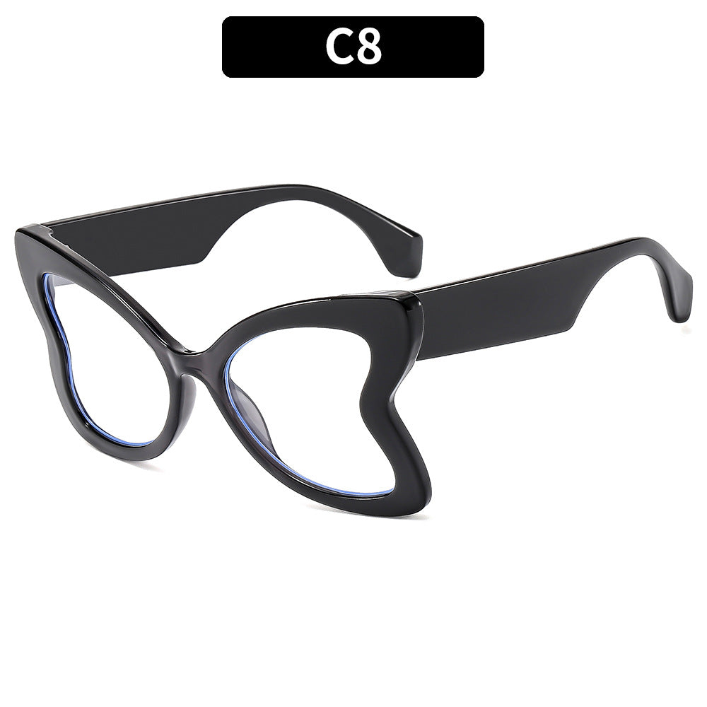 Wholesale PC Retro Butterfly Large Frame Sunglasses