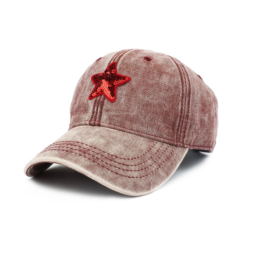 Wholesale Jeans Sequins Men and Women's Cotton Casual Baseball Cap