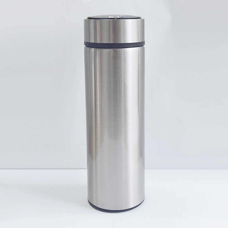 Wholesale 17oz Stainless Steel Diamond-encrusted Smart Thermos Cup with LED Temperature Display Straight Tumbler Cup