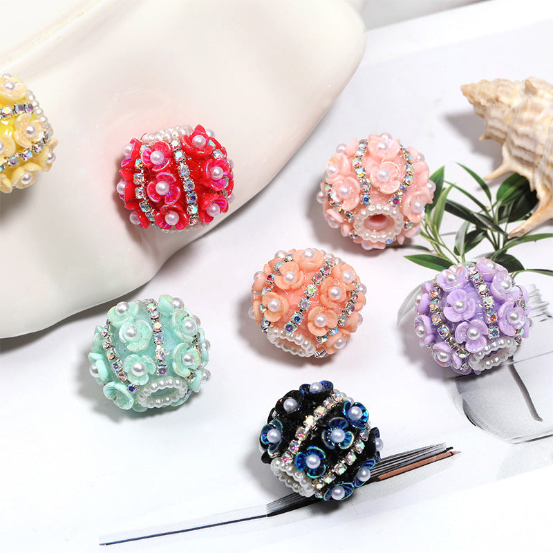 Wholesale 10pcs  Flower Beads Acrylic Beads