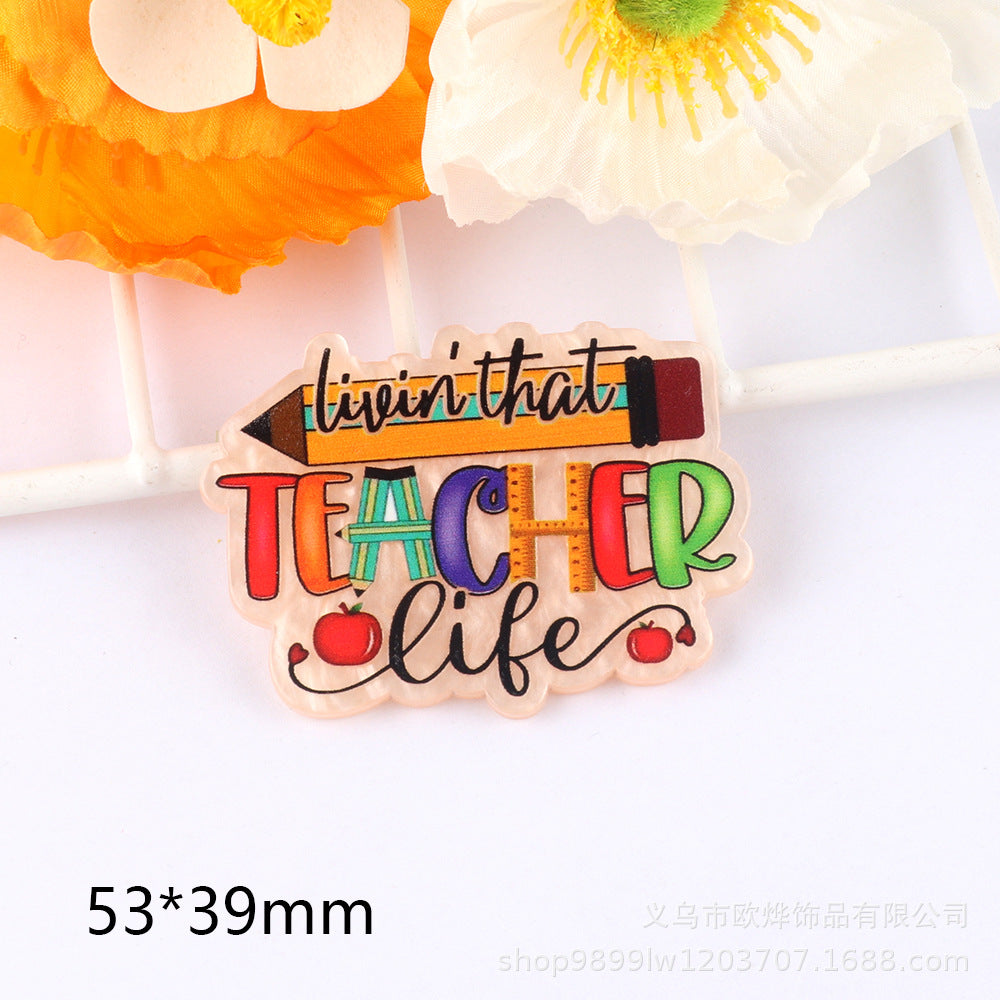 Wholesale 10pcs Cute Cartoon Character Acrylic Flatback Charm