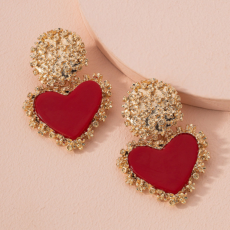 Wholesale Alloy Valentine's Day Love Earrings