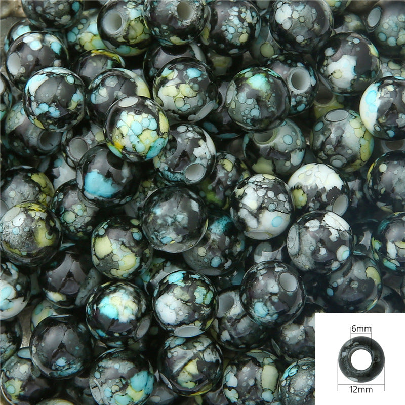 Al por mayor 30 piezas de flores, imitación de círculo de flores, cuentas de acrílico de perla