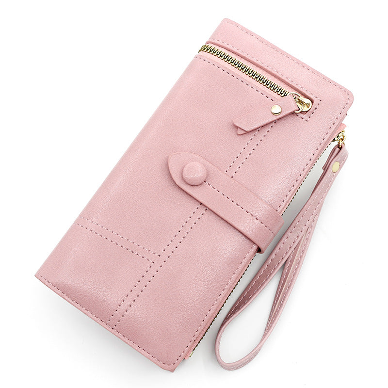 Wholesale PU Long Multi Card Zipper Wallet