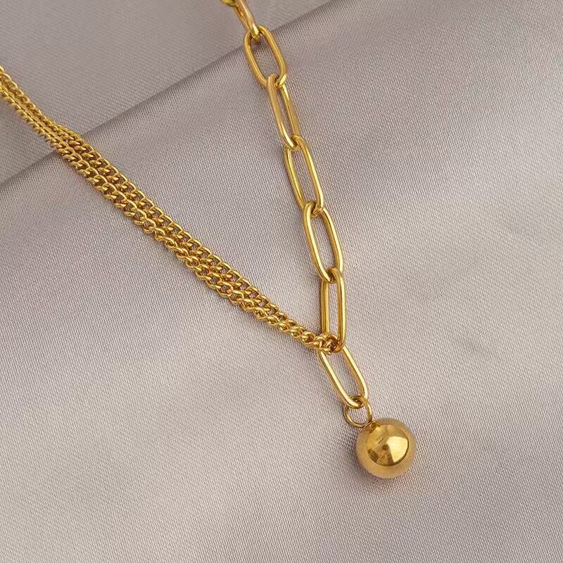 Wholesale Gold Titanium Steel Necklace for Women,  Non-Fading