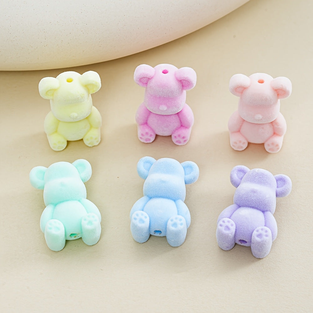 Wholesale  10pcs   Mixed Color Bear Acrylic Beads