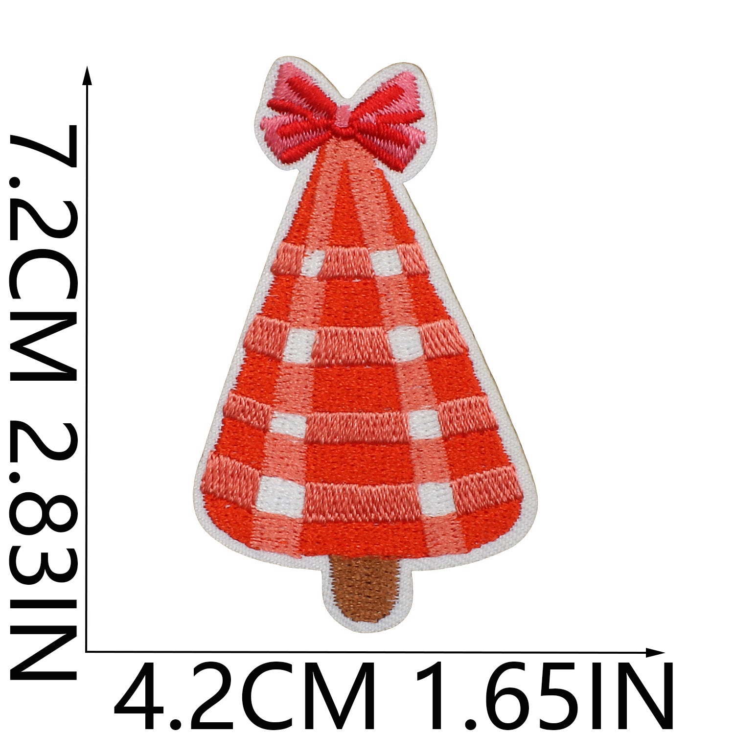 Wholesale Stylish Christmas Tree Embroidered Patch Polyester Thread Iron On Clothing Decoration Gift