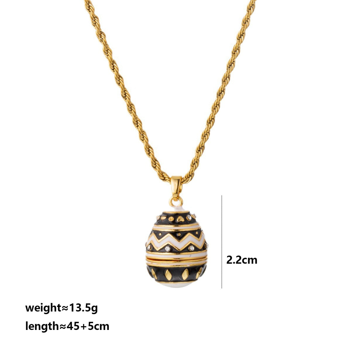 Wholesale Easter Eggs Can Open Little Angel Pendant Copper Necklace