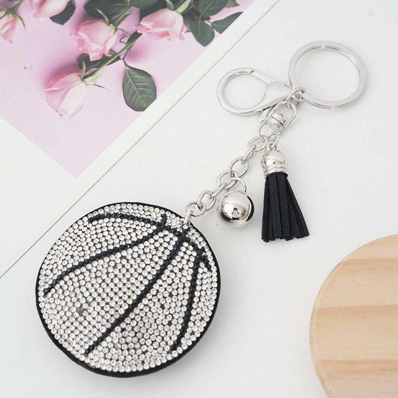 Wholesale Zinc Alloy Football Basketball Volleyball Baseball Sticker Diamond Keychain