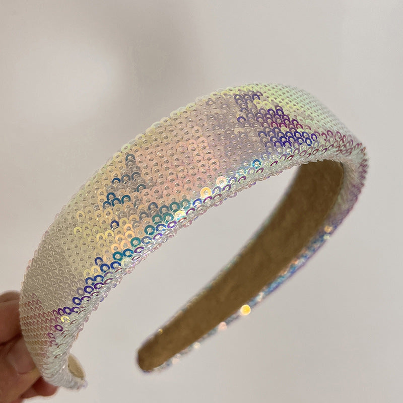 Wholesale Sequin Sponge Wide Edge Hair Clips