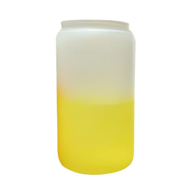 Wholesale Sublimation 16oz  20oz Thermal Transfer Frosted Coating Bamboo Lid Glass