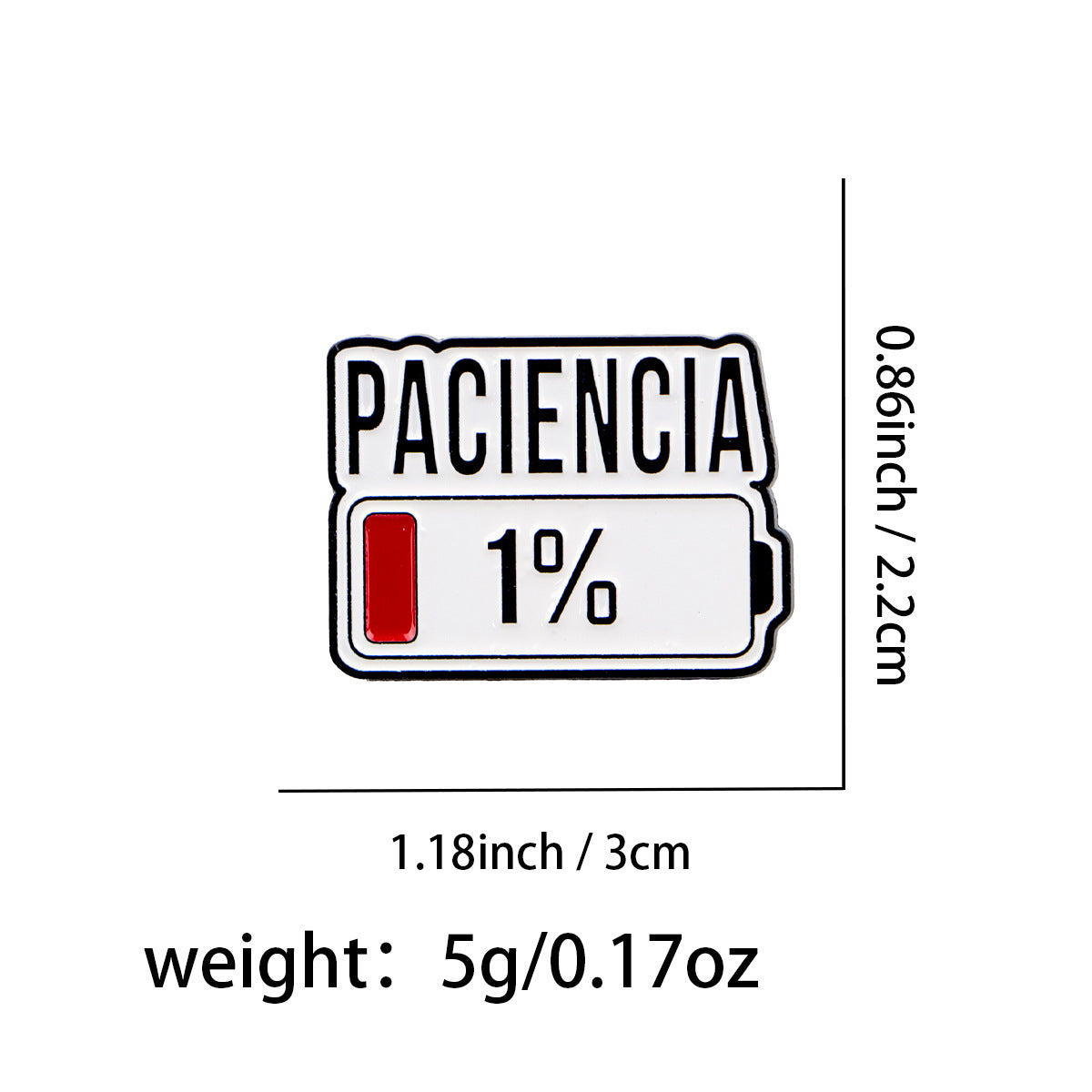 Wholesale Patience Only 1%  Quote Brooch Accessory