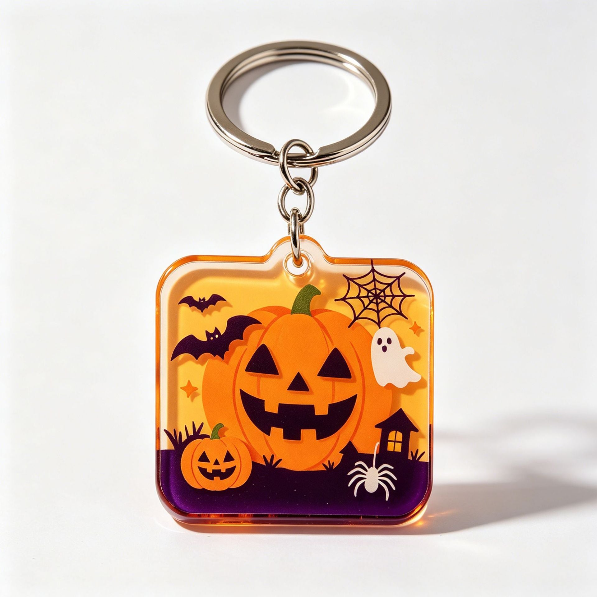 Wholesale Acrylic  Pumpkin Ghost Keychains For Party Favors And Boutique Resale