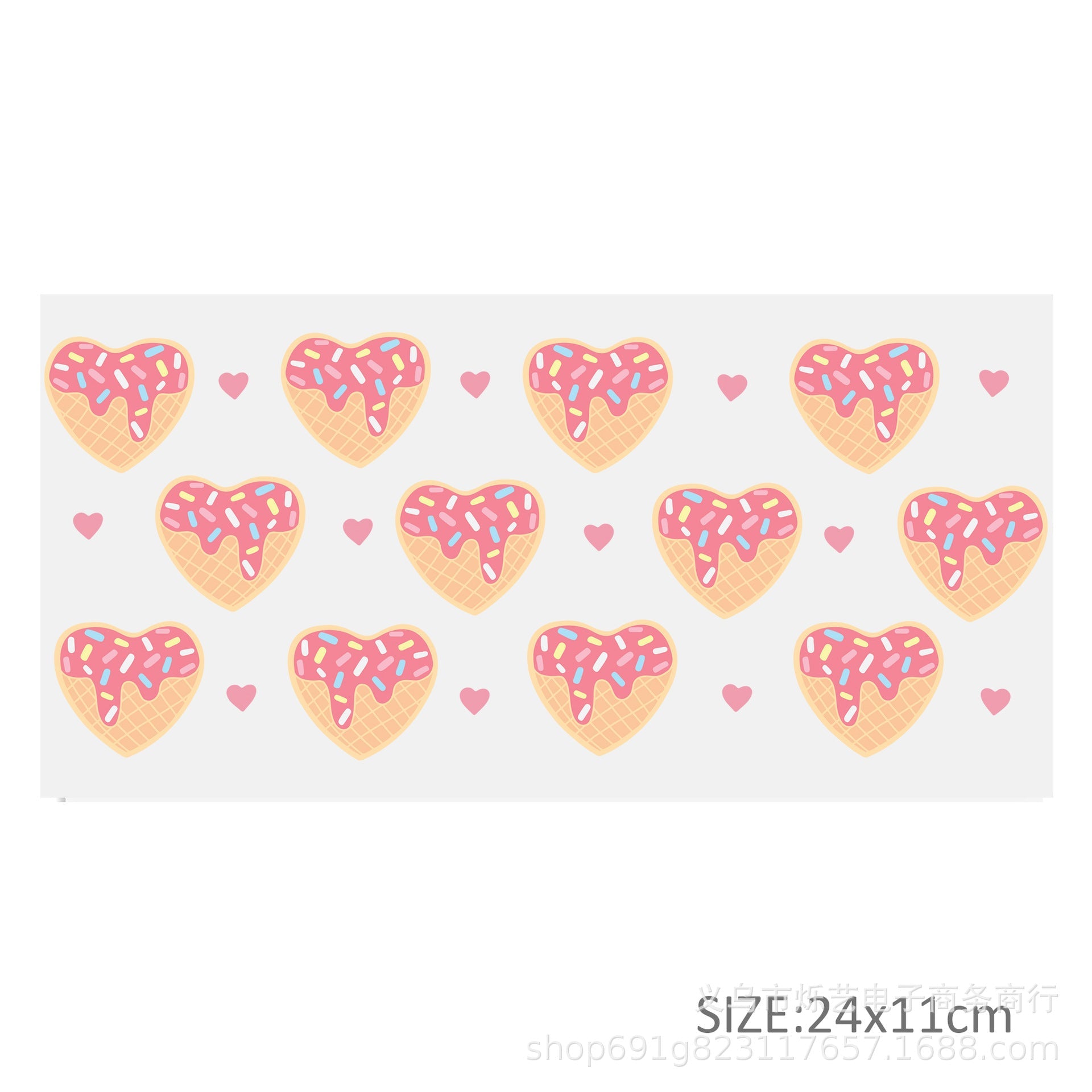 Wholesale 5pcs Sunflower Rainbow Series UV DTF Transfer Crystal Cup Sticker 24cmX11cm