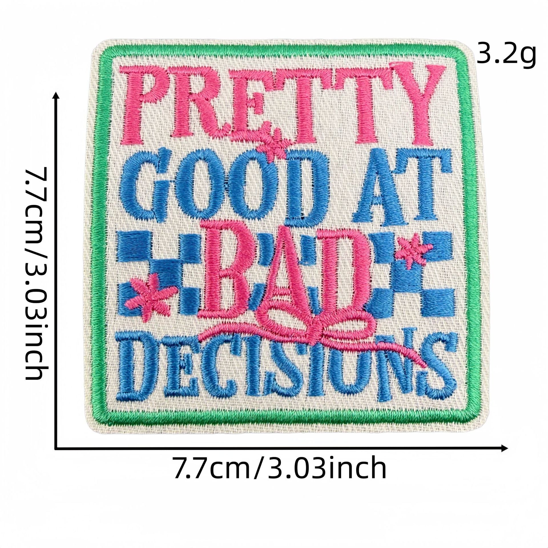 Wholesale Polyester Embroidered Iron On Patch Set Of 15 Y2K Punk Attitude Slogan DIY Clothing Bags Craft Supply