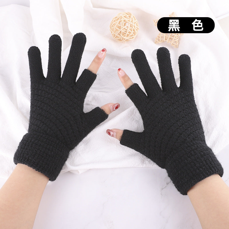 Wholesale Two-finger Office Writing Imitation Cashmere Gloves
