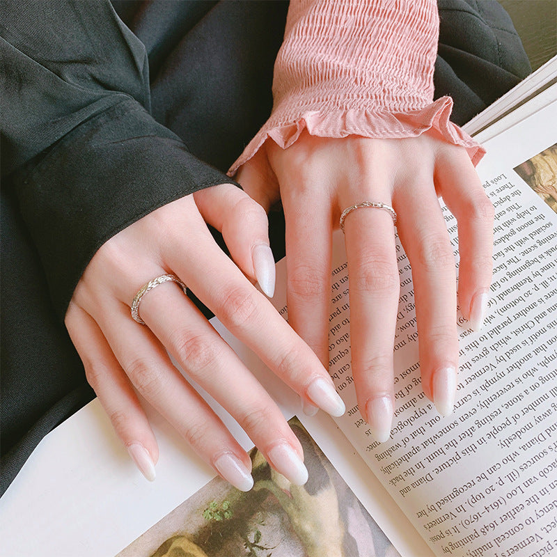 Wholesale S925 sterling silver wooden and branch couple ring niche design student male and female couple ring bracelet Valentine's Day gift