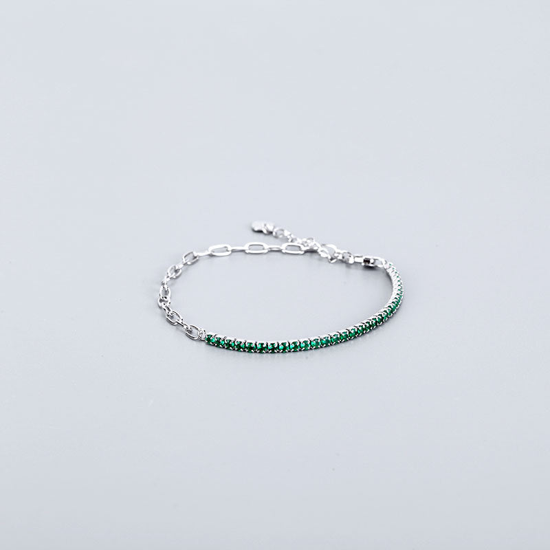 Wholesale 925 Pure Silver Haoshi Spliced Chain Bracelet