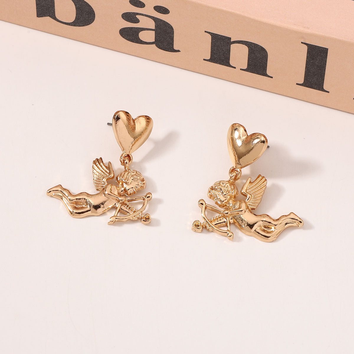 Wholesale Valentine's Day Cupid Zinc Alloy Earrings