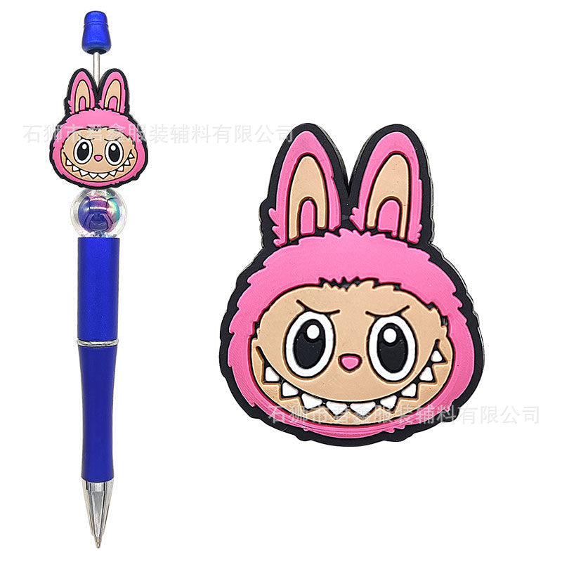 Wholesale 100pcs/pack Cartoon Monster Image Glue Pen Beads  Pen Beads Focus Beads