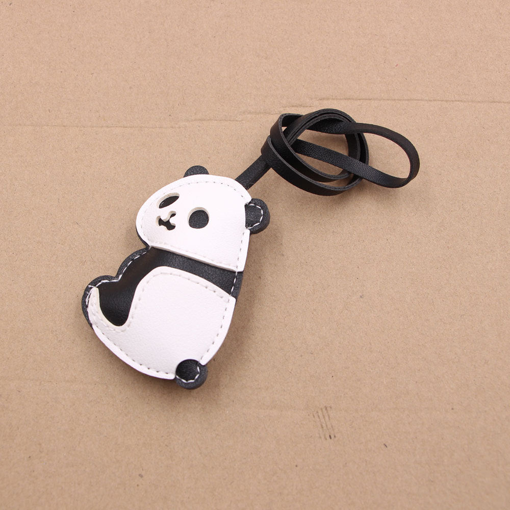 Wholesale Panda Theme Artificial Leather Bag Charm Pendant Trendy Fashion Accessory For Travel Souvenir And Boutique Resale