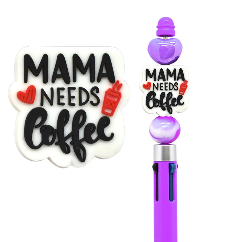 Wholesale Random100pcs Coffee Milk Tea Cup Beaded Lanyard Soft Rubber Focal Beads