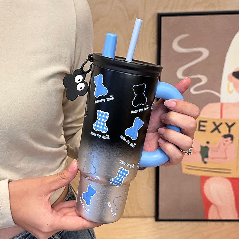 Wholesale 316 stainless steel large capacity high value portable cartoon thermos cup