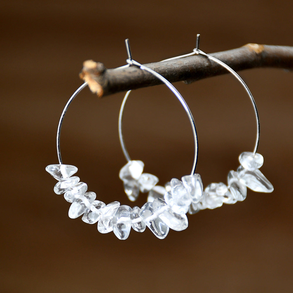 Wholesale personality big circle earrings silver earrings