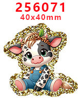 Wholesale Random 30pcs Western style leopard print letter cartoon Acrylic Flatback