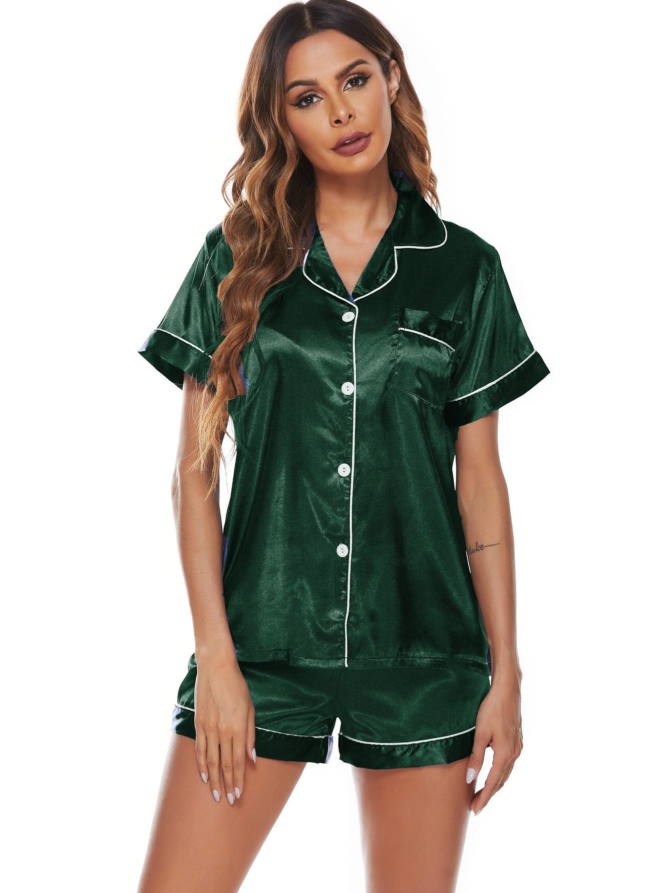 Wholesale Home Wear Pajamas Women's Suits Short Sleeve Shorts
