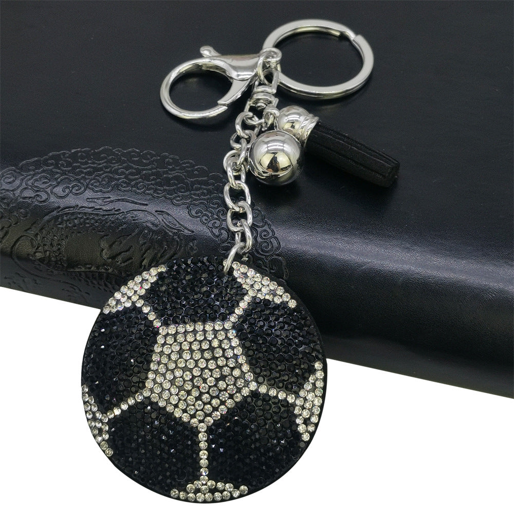 Wholesale Creative diamond baseball keychain