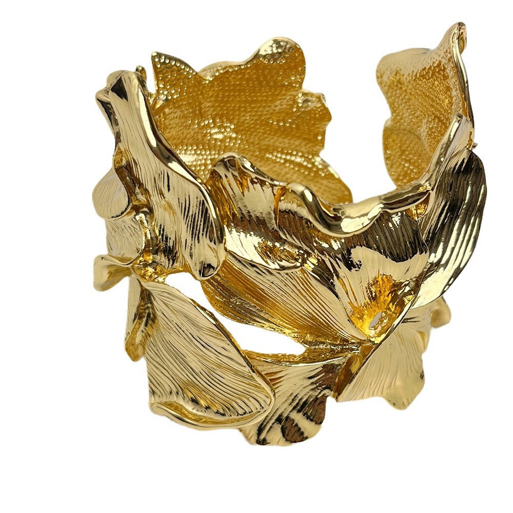 Wholesale Vintage Golden Mosaic Flower Bracelet