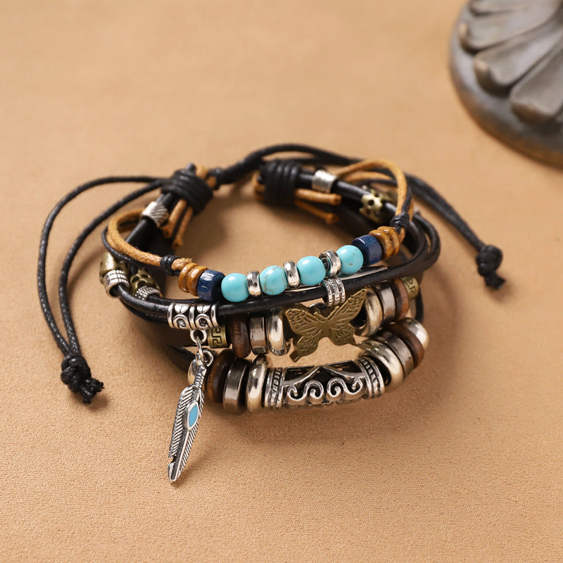 Wholesale Bohemian Handmade Exoticism Woven Multi-Layer Bracelet