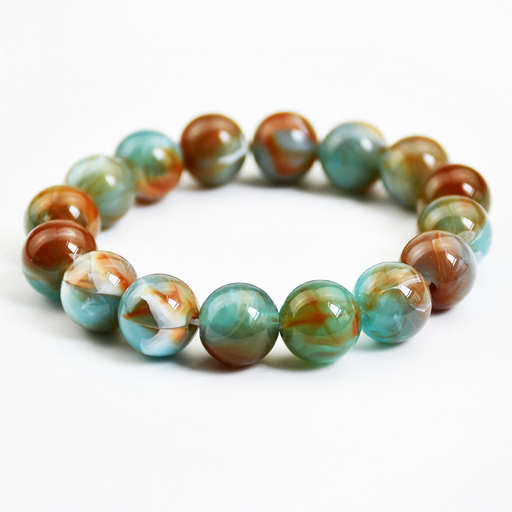 Wholesale Colorful imitation jade beads versatile niche non-fading bracelet