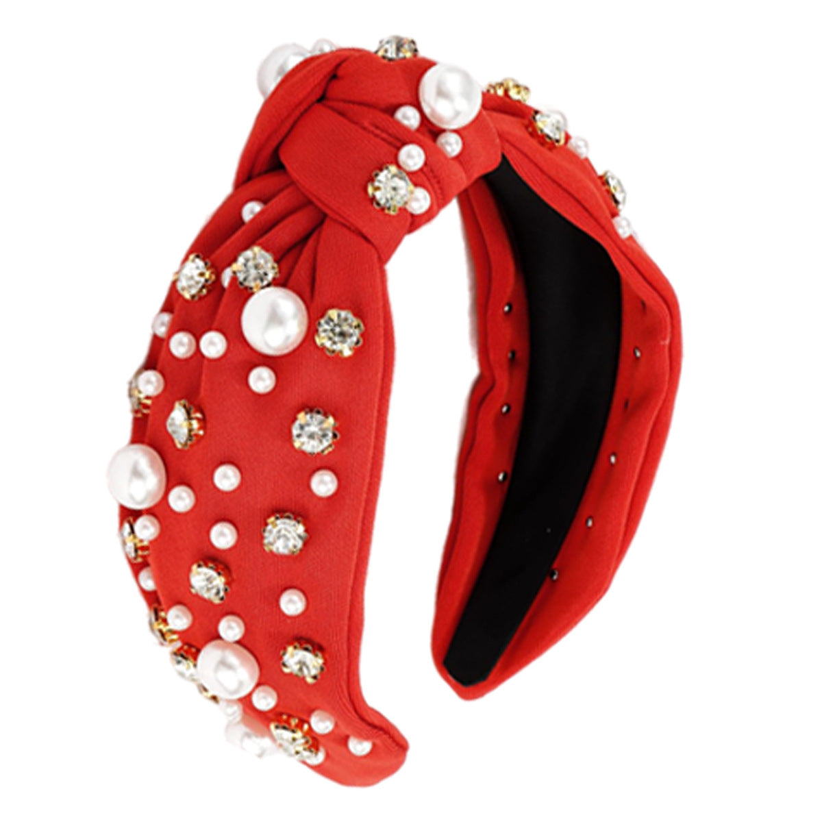 Wholesale new headband women's pearl knotted fabric headband fashion simple temperament headband hair accessories