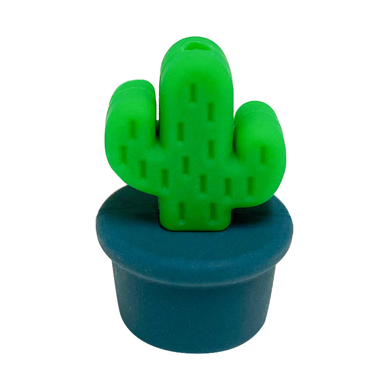 Wholesale of 10PCS Mini Cactus Silicone Beads